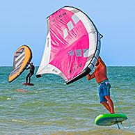 Wingfoilen op de Noordzee