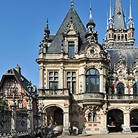 Het Palais de la Bénédictine, distilleerderij van de likeur Bénédictine te Fécamp, Normandië, Frankrijk

